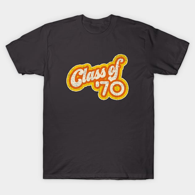 Retro Seventies High School - 1970s  Vintage Class of 1970 - Graduation Year T-Shirt by Webdango